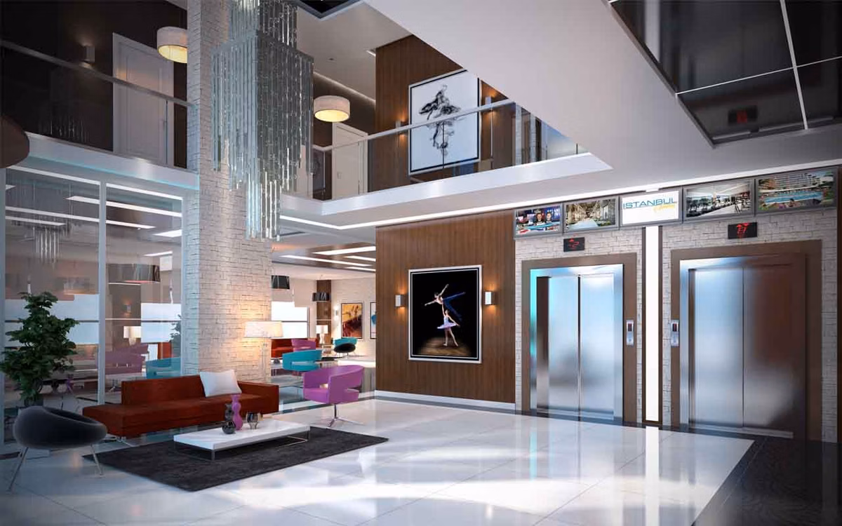 İstanbul Eser Residence lobi ve karşılama alanı
