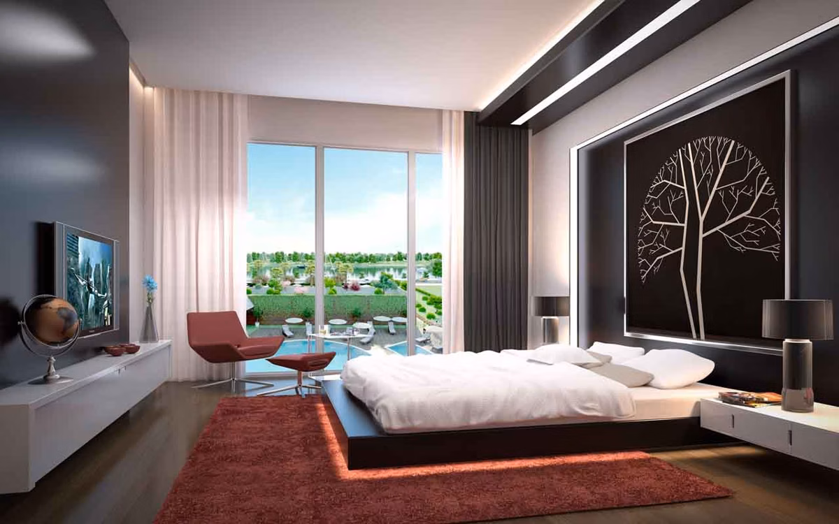 İstanbul Eser Residence yatak odası iç mekan tasarımı